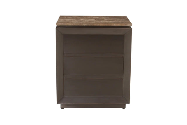 Nachtkastje Russo brown 3-drawers