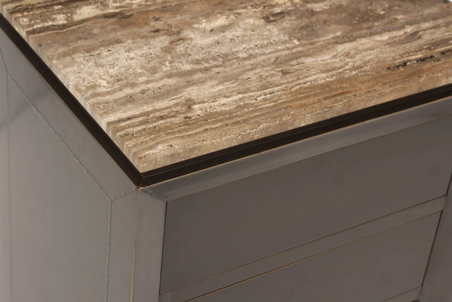 Nachtkastje Russo brown 3-drawers