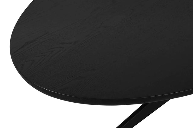 Eettafel Rayford black oval 230