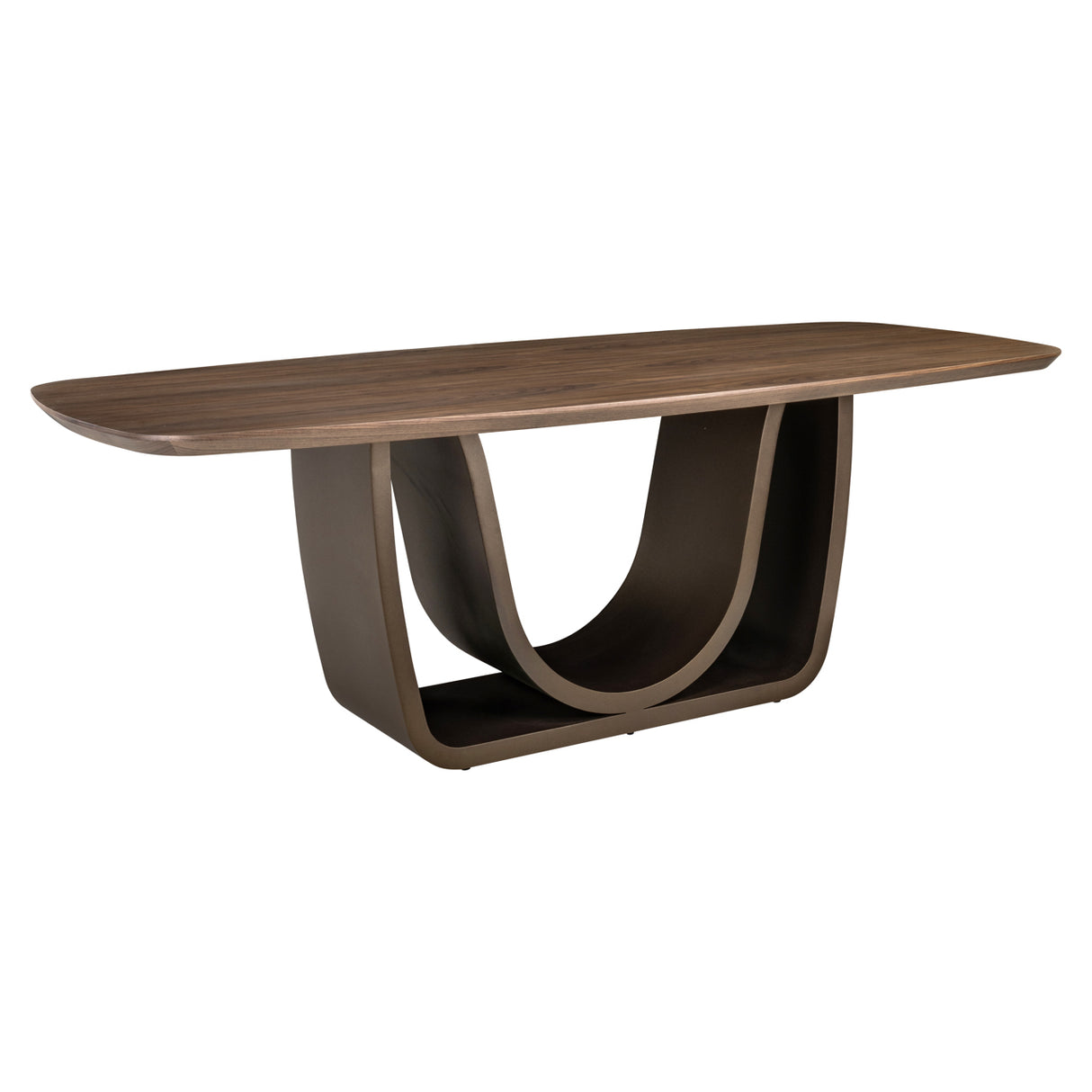 Eettafel Windsor walnut 230 brass base