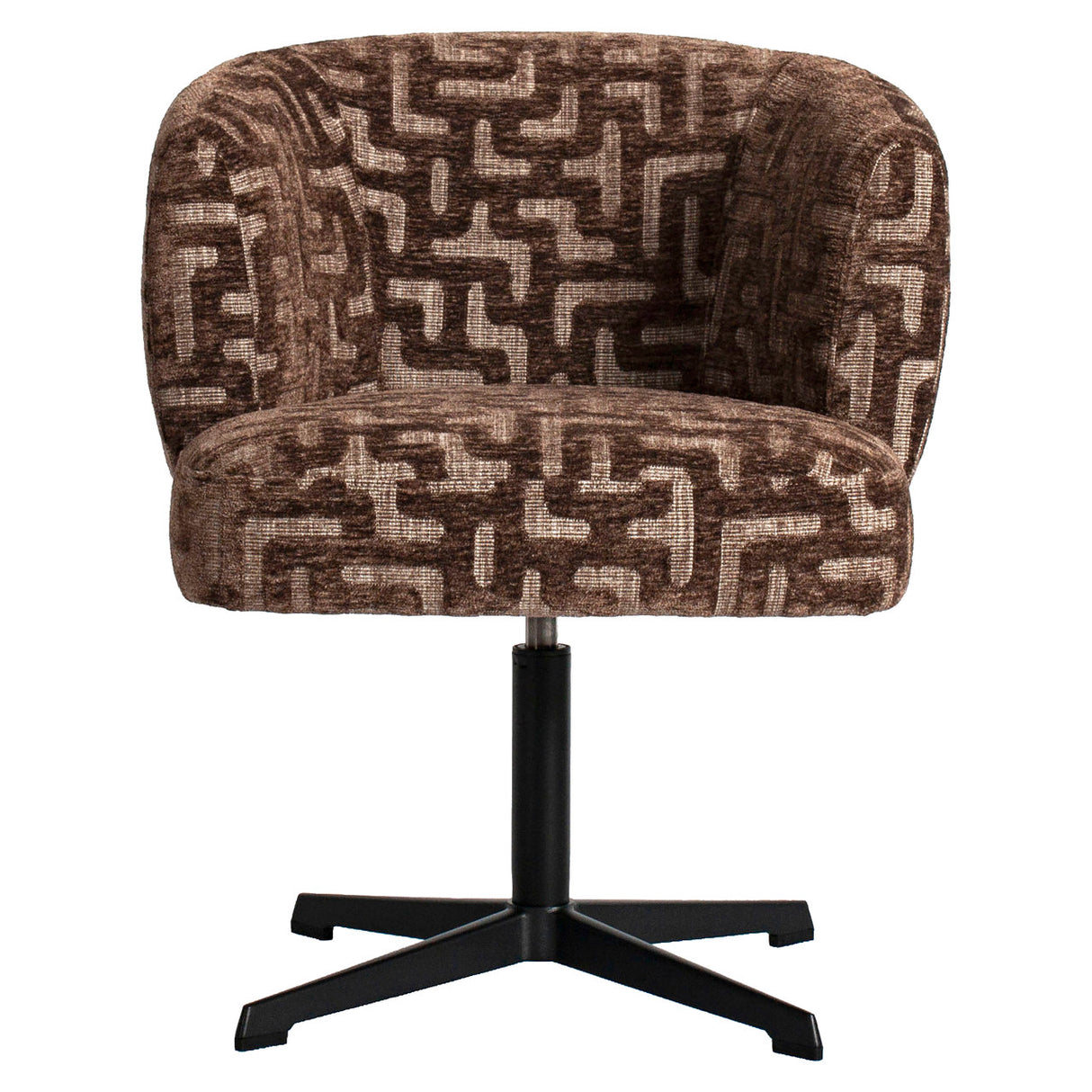 Eetkamerstoel Dinan brown labyrinth fire retardant