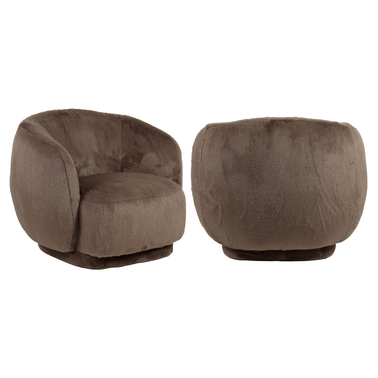Lounge stoel Negreslo brown fluffy