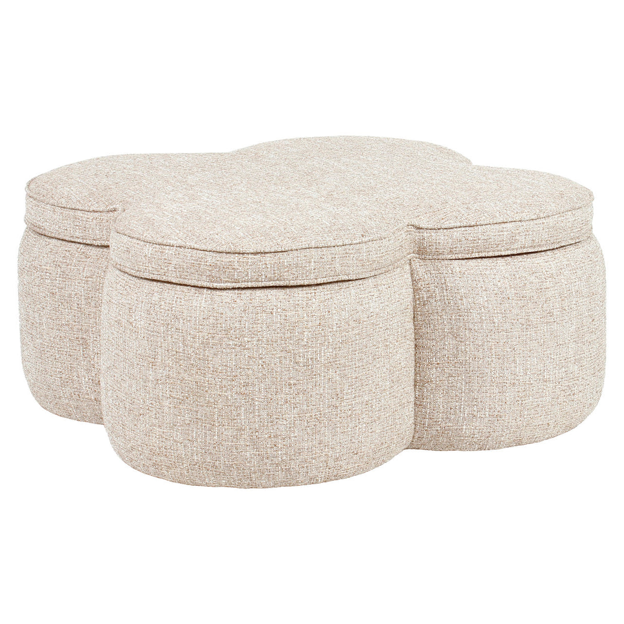 Poef & Voetenbank Corbeau sand tweed