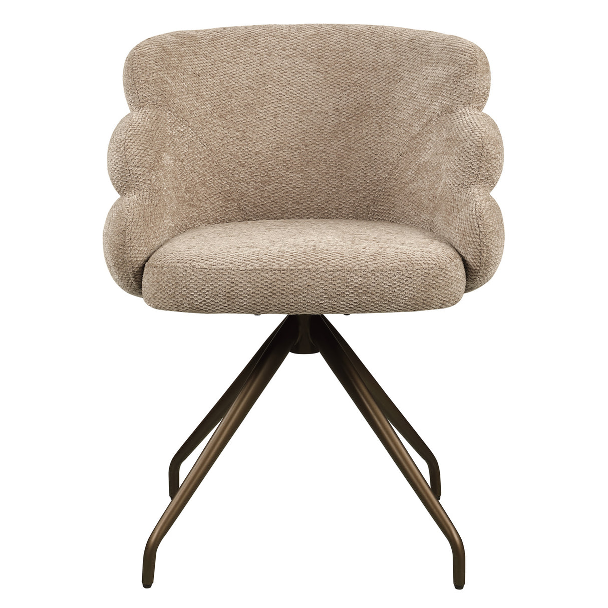Eetkamerstoel Kayla mocca boldweave swivel
