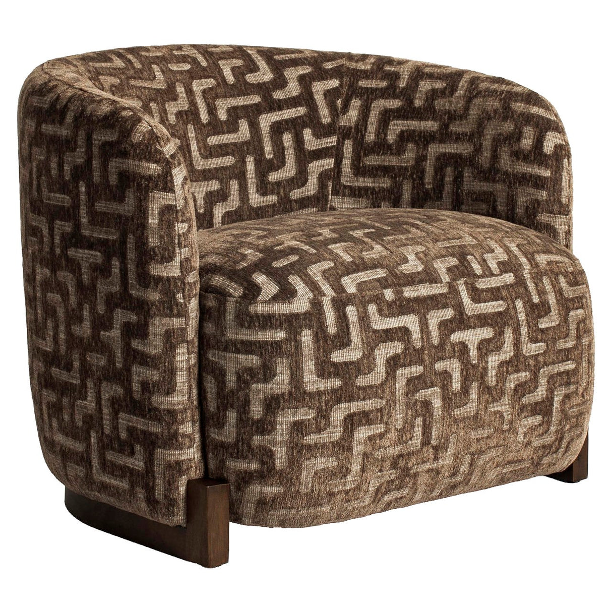 Lounge stoel Hannah brown labyrinth fire retardant