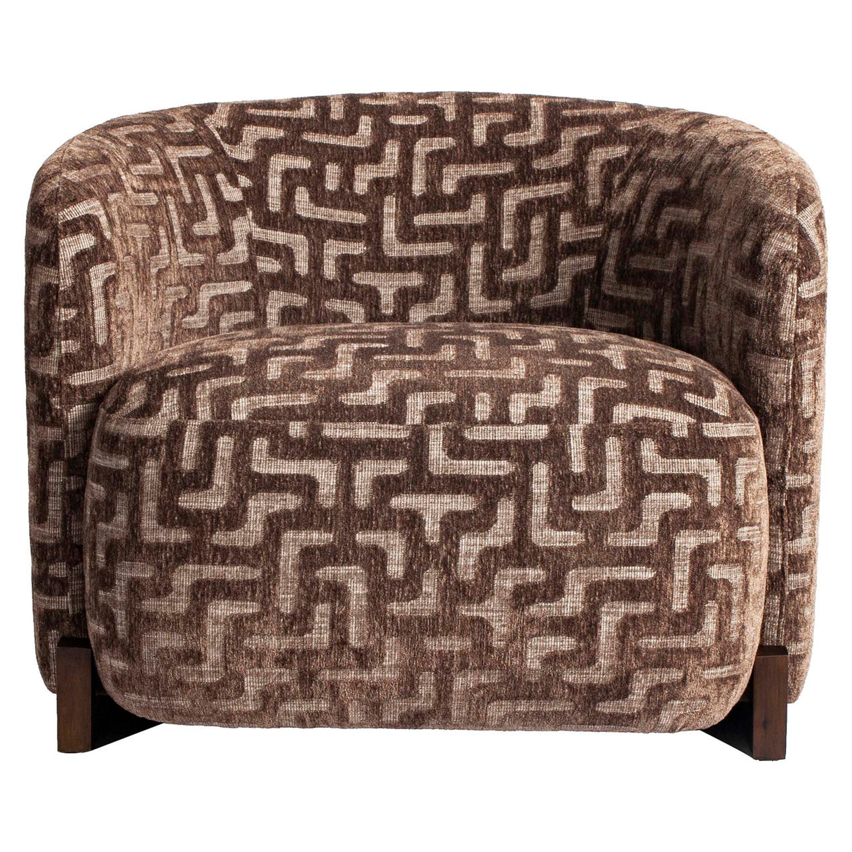 Lounge stoel Hannah brown labyrinth fire retardant