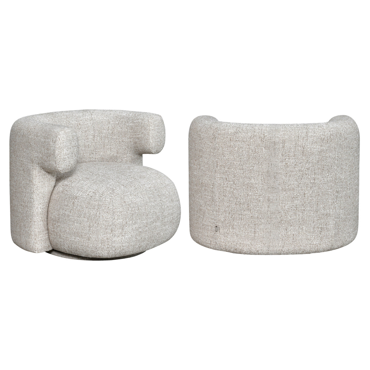 Lounge stoel Talley cream tweed swivel van Richmond Interiors – Luxe comfort op maat van PureWonen. Vraag naar de beste prijs.