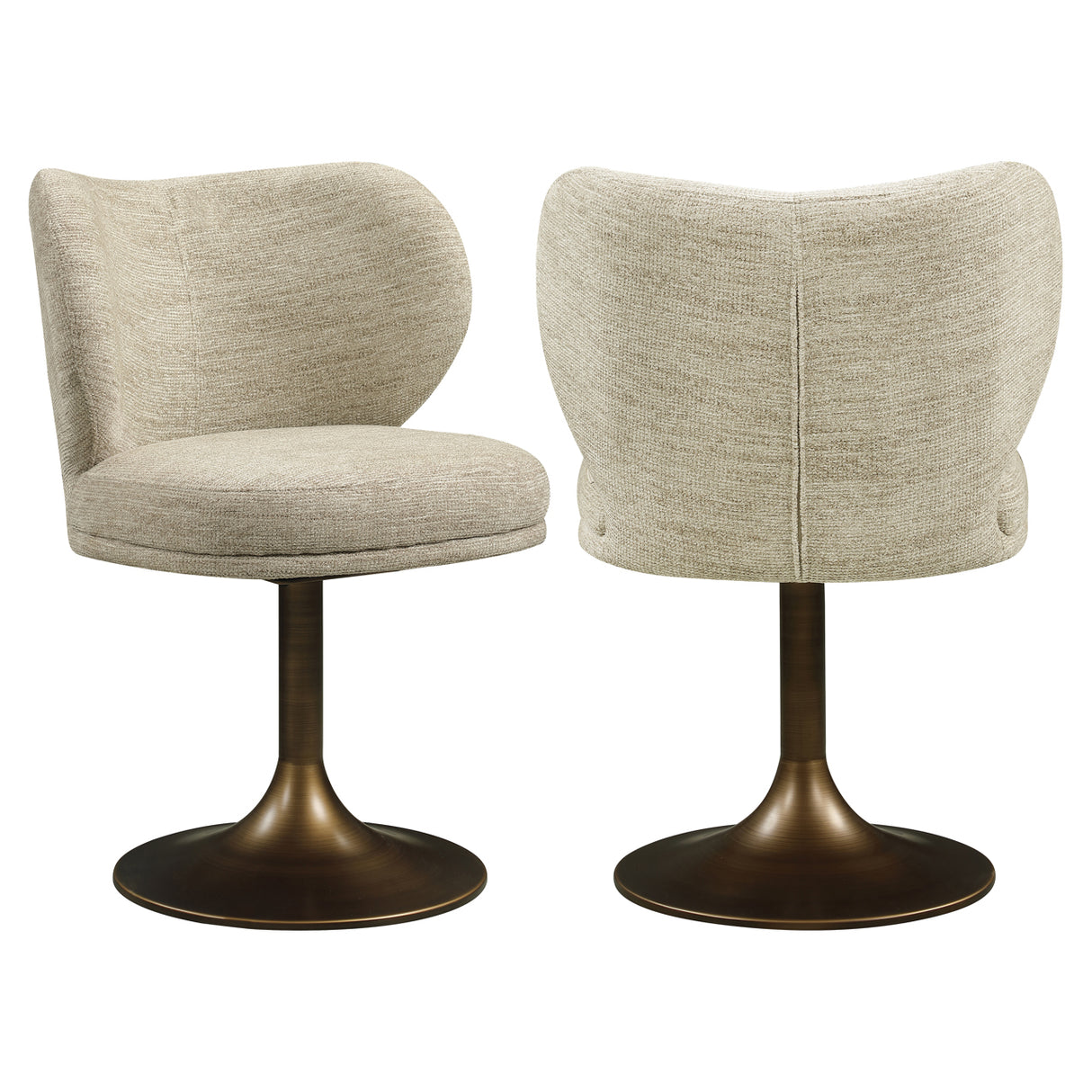 Eetkamerstoel Amely natural softweave swivel