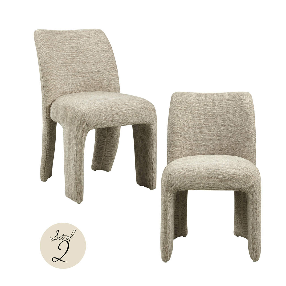 Eetkamerstoel Maya natural softweave (Set of 2)