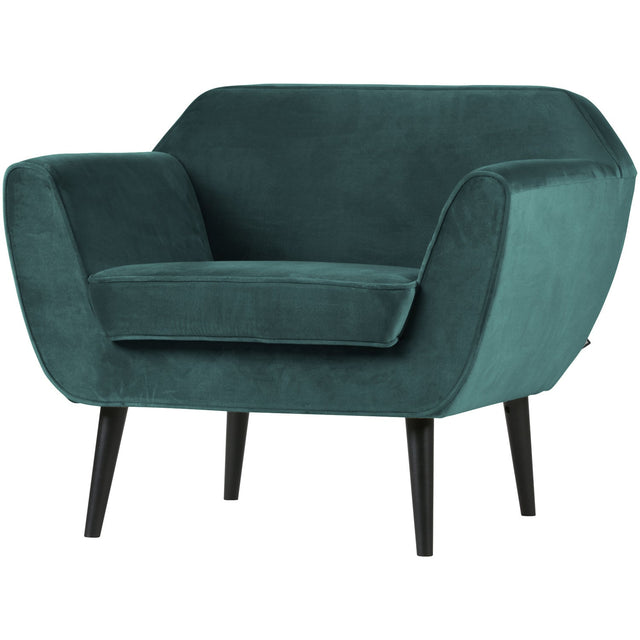 Rocco Fauteuil Fluweel Teal van WOOOD – Luxe comfort op maat van PureWonen. Vraag naar de beste prijs.