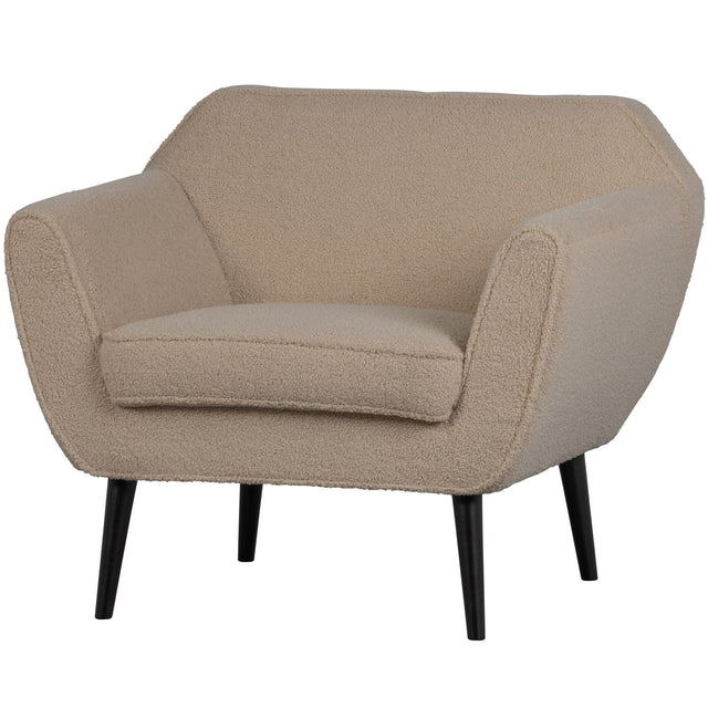 Rocco Fauteuil Teddy Sand van WOOOD – Luxe comfort op maat van PureWonen. Vraag naar de beste prijs.