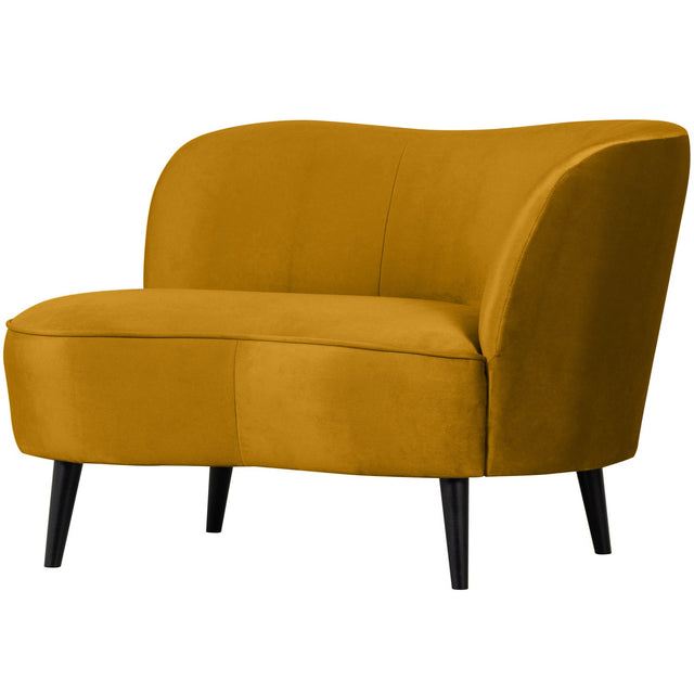 Sara Lounge Fauteuil Rechts Fluweel Oker van WOOOD – Luxe comfort op maat van PureWonen. Vraag naar de beste prijs.