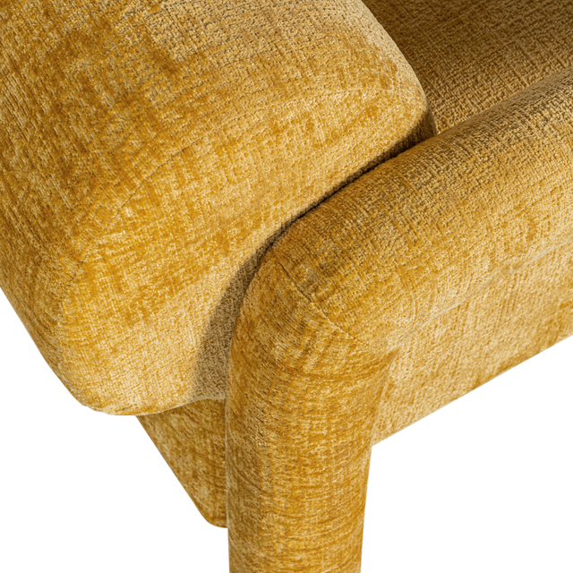 Lenny Fauteuil In Grove Textuur Goud/Geel van WOOOD – Luxe comfort op maat van PureWonen. Vraag naar de beste prijs.