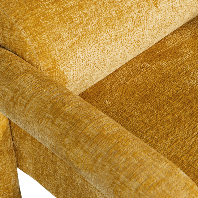 Lenny Fauteuil In Grove Textuur Goud/Geel van WOOOD – Luxe comfort op maat van PureWonen. Vraag naar de beste prijs.