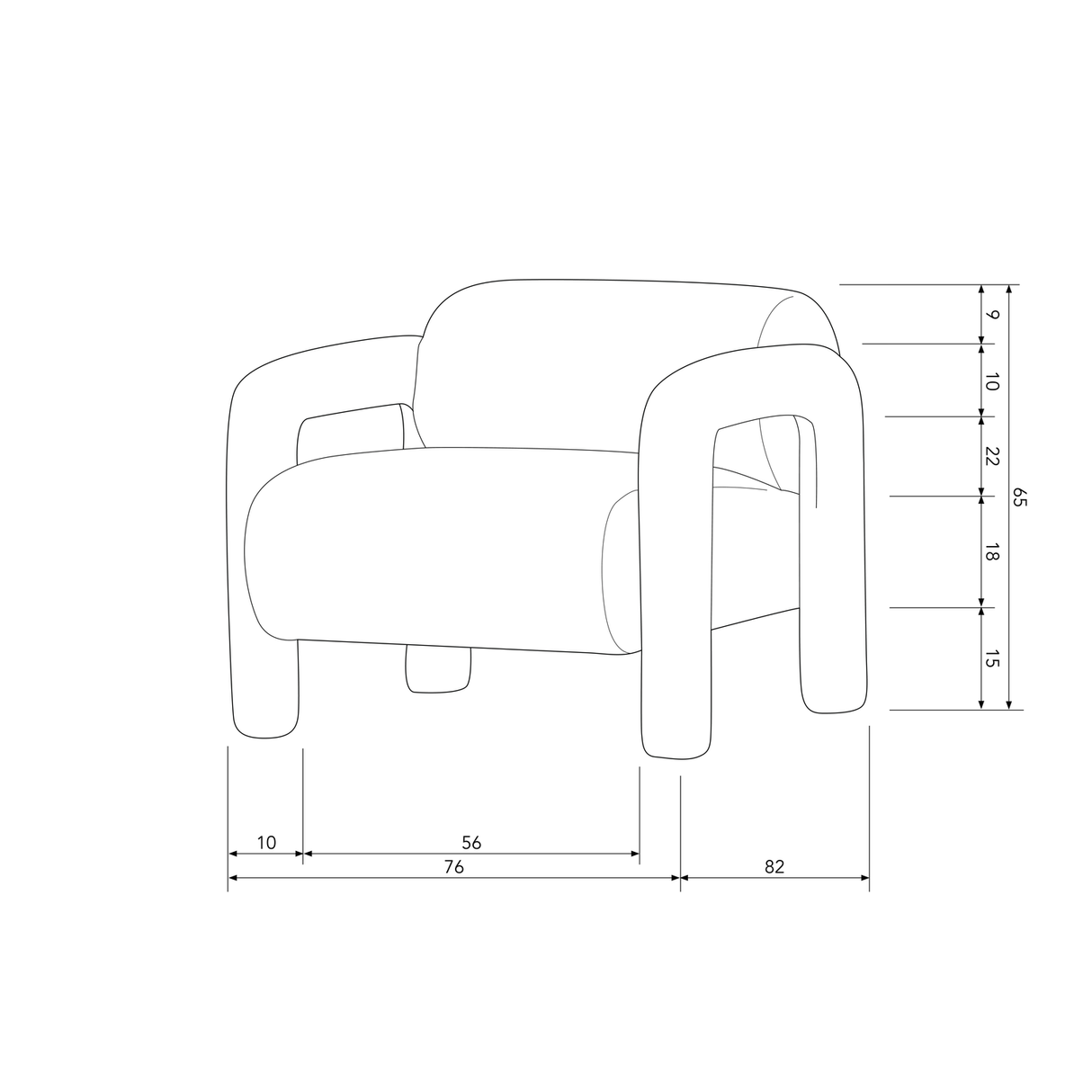 Lenny Fauteuil In Grove Textuur Zand van WOOOD – Luxe comfort op maat van PureWonen. Vraag naar de beste prijs.