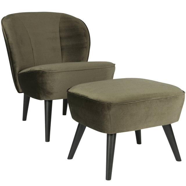 Sara Hocker Op Poten Warm Groen van WOOOD – Luxe comfort op maat van PureWonen. Vraag naar de beste prijs.