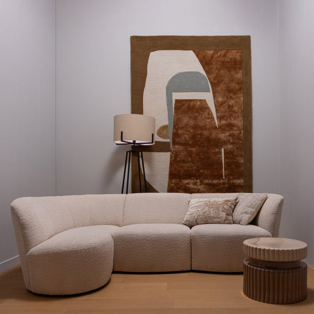 Coco 3 Zits Ronding Links Boucle Creme van WOOOD – Luxe comfort op maat van PureWonen. Vraag naar de beste prijs.