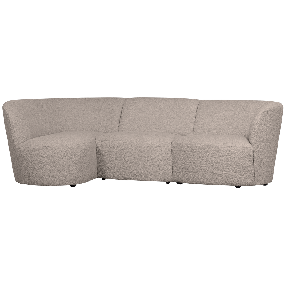 Coco 3 Zits Ronding Links Boucle Zand van WOOOD – Luxe comfort op maat van PureWonen. Vraag naar de beste prijs.