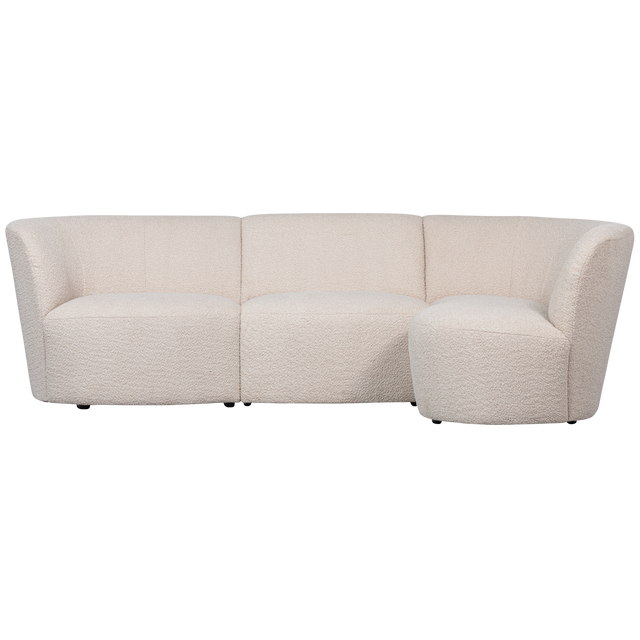 Coco 3 Zits Ronding Rechts Boucle Creme van WOOOD – Luxe comfort op maat van PureWonen. Vraag naar de beste prijs.