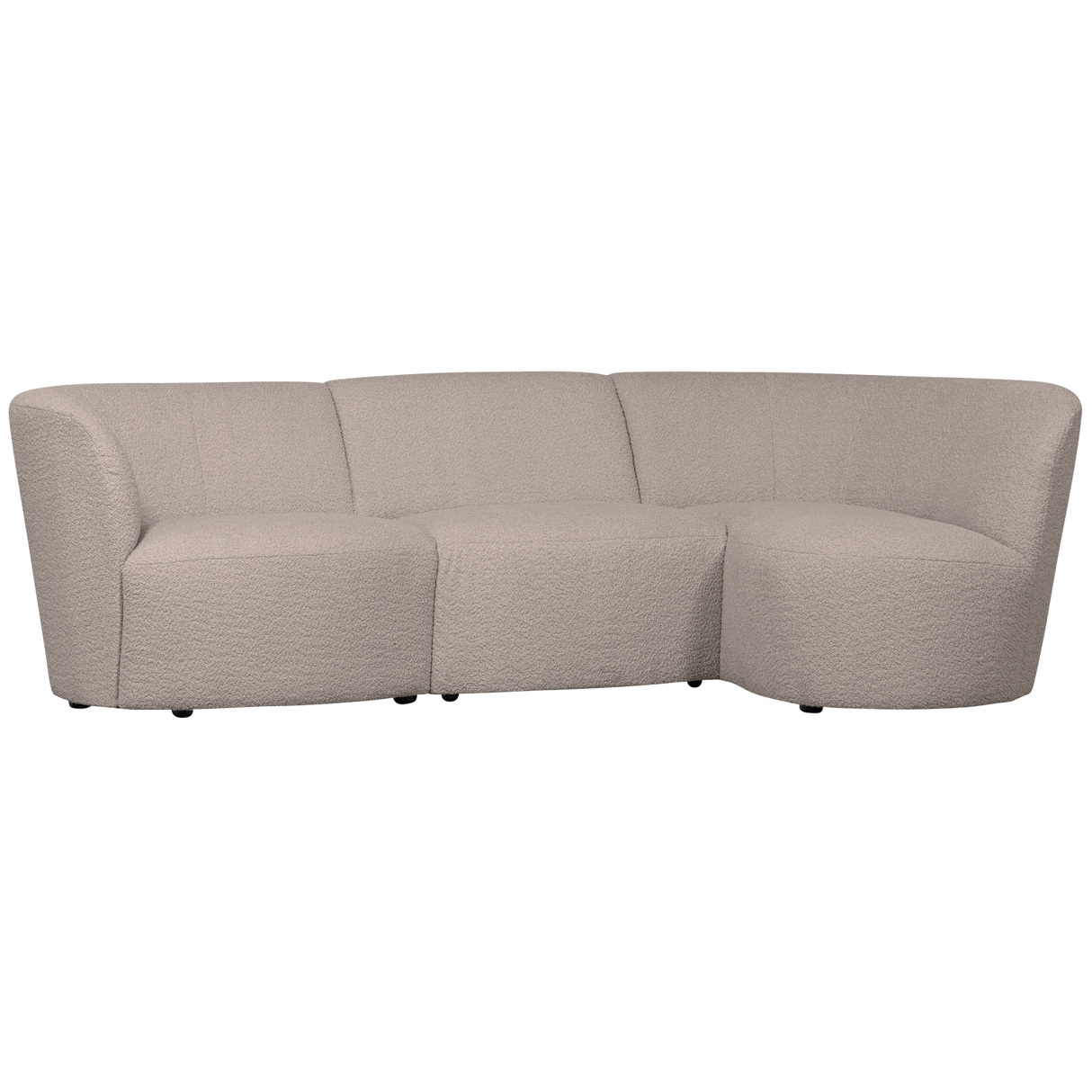 Coco 3 Zits Ronding Rechts Boucle Zand van WOOOD – Luxe comfort op maat van PureWonen. Vraag naar de beste prijs.