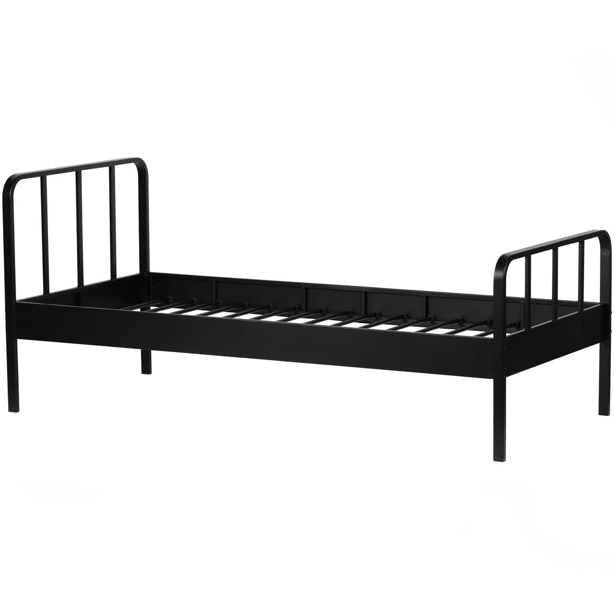 Mees Bed Metaal Zwart 90x200 Cm van WOOOD – Luxe comfort op maat van PureWonen. Vraag naar de beste prijs.