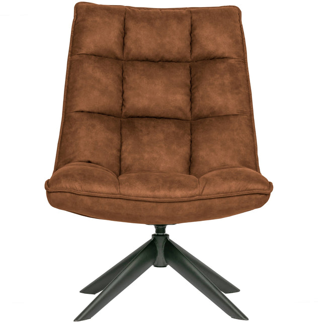 Jouke Draaifauteuil Leerlook Cognac van WOOOD – Luxe comfort op maat van PureWonen. Vraag naar de beste prijs.