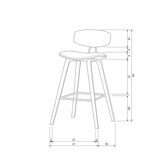 Senn Barstoel Fluweel Zwart van WOOOD - laagste prijs offerte van PureWonen