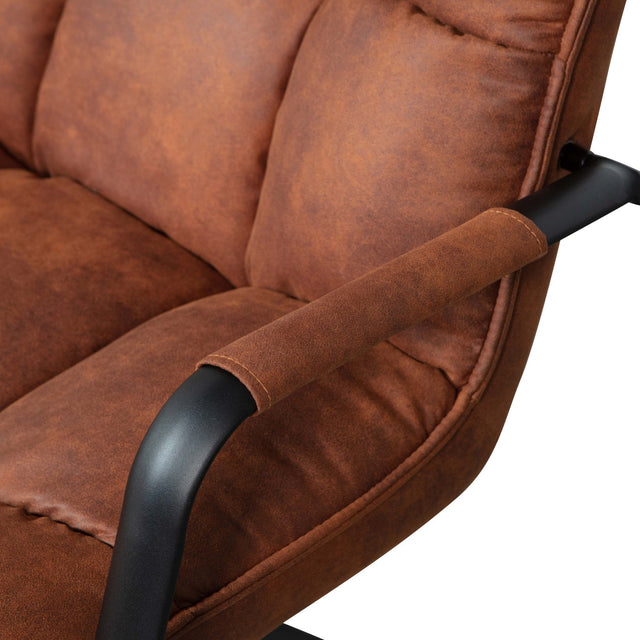 Jouke Draaifauteuil Met Armleuning Leerlook Cognac van WOOOD – Luxe comfort op maat van PureWonen. Vraag naar de beste prijs.