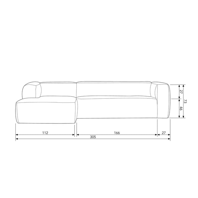 Bean Hoekbank Links Incl. Kussens Lichtgrijs Gemeleerd van WOOOD – Luxe comfort op maat van PureWonen. Vraag naar de beste prijs.