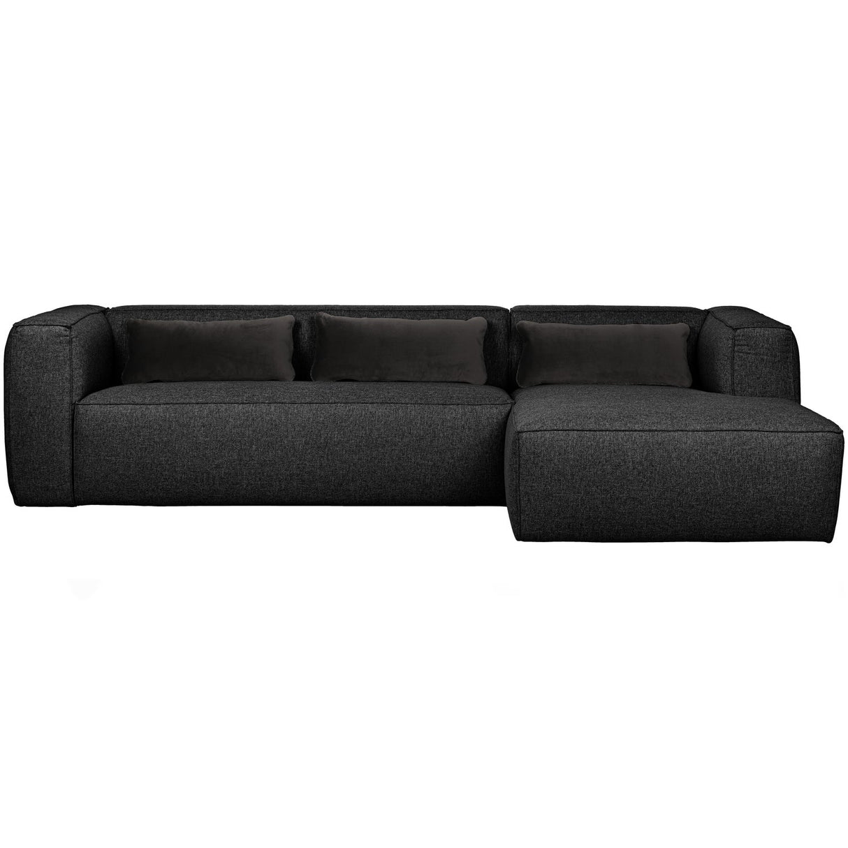 Bean Hoekbank Rechts Incl. Kussens Donkergrijs Gemeleerd van WOOOD – Luxe comfort op maat van PureWonen. Vraag naar de beste prijs.