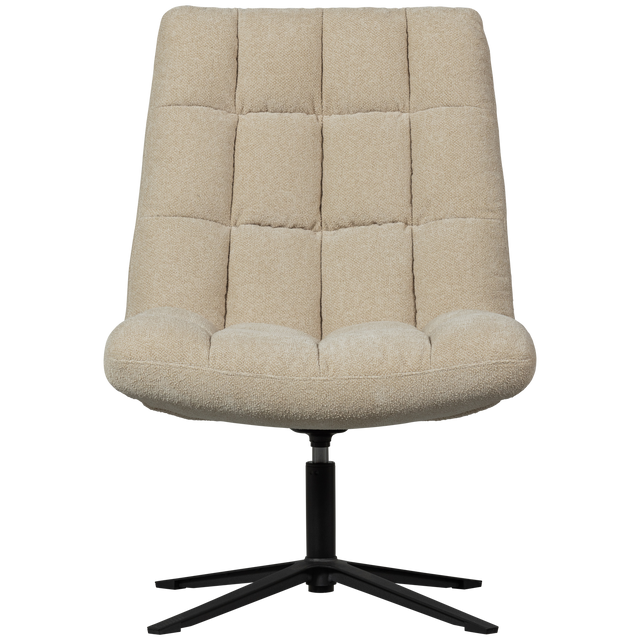 Job Draaifauteuil Boucle Zand van WOOOD – Luxe comfort op maat van PureWonen. Vraag naar de beste prijs.