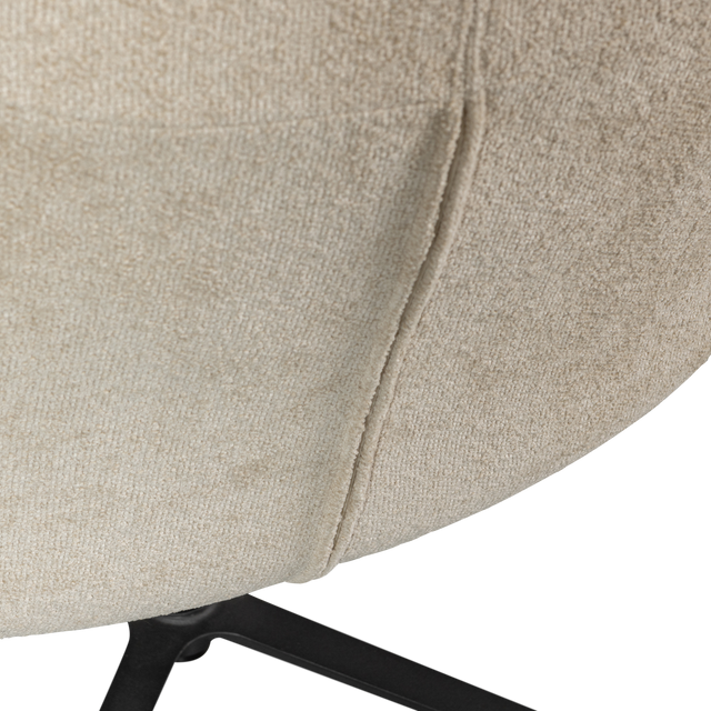 Job Draaifauteuil Boucle Zand van WOOOD – Luxe comfort op maat van PureWonen. Vraag naar de beste prijs.
