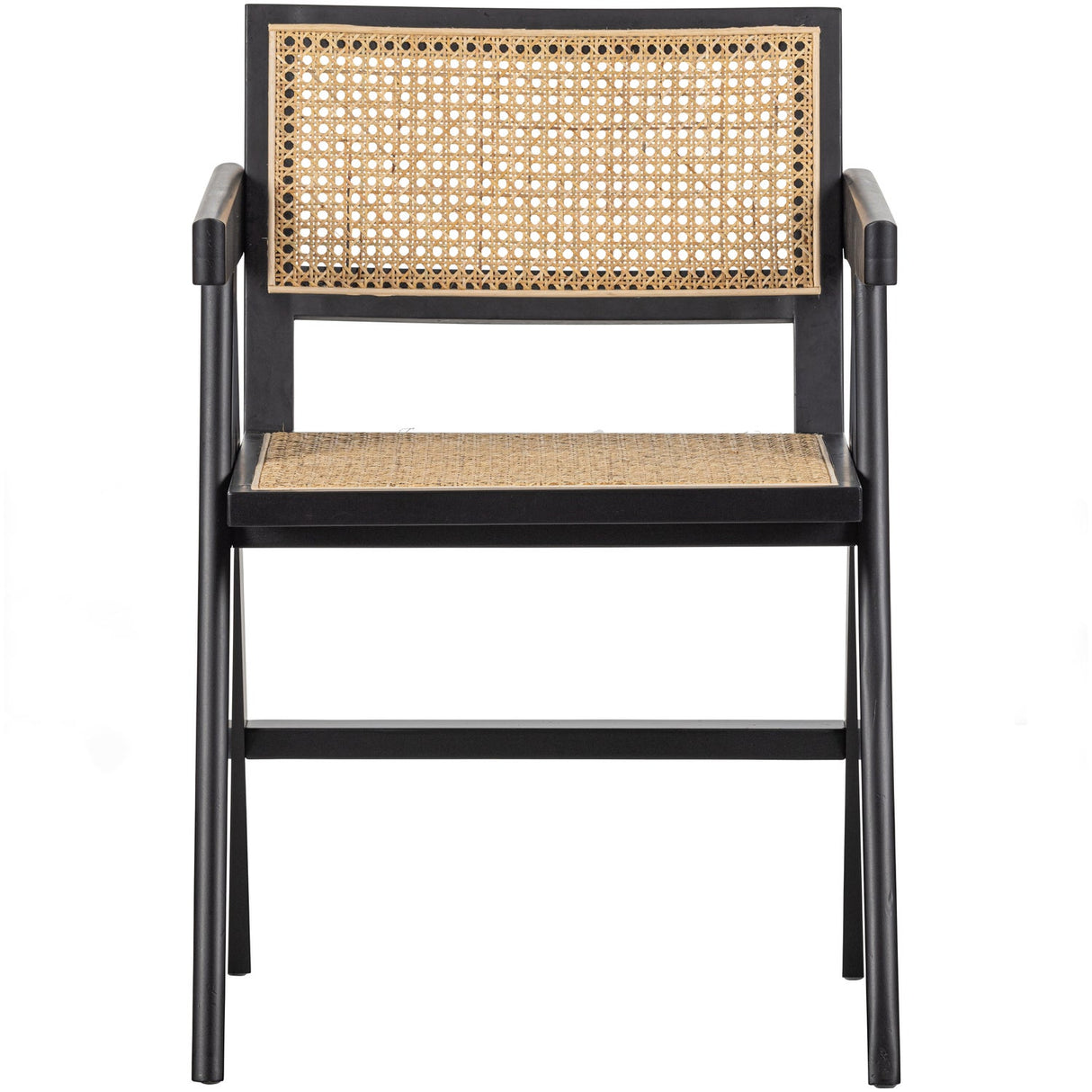 Gunn Eetkamerstoel Rattan / Hout Zwart van WOOOD – Luxe comfort op maat van PureWonen. Vraag naar de beste prijs.