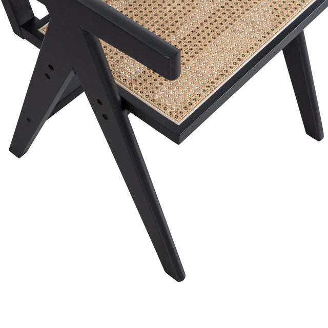 Gunn Eetkamerstoel Rattan / Hout Zwart van WOOOD – Luxe comfort op maat van PureWonen. Vraag naar de beste prijs.