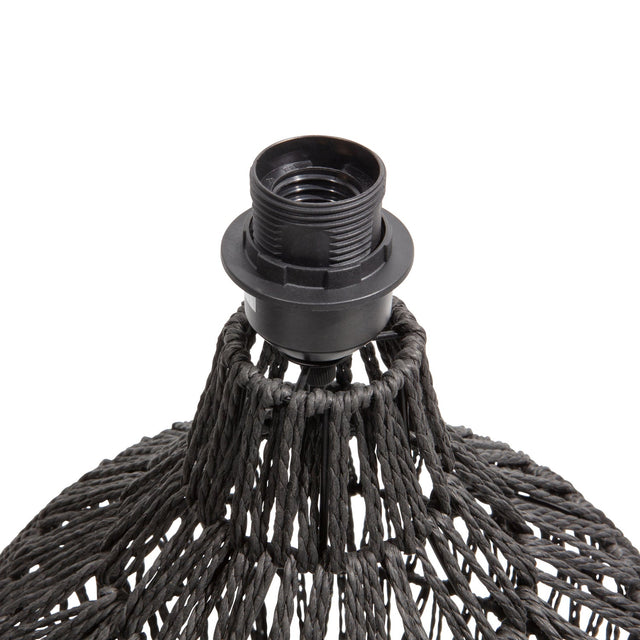 Macy Tafellampvoet Rattan Look Zwart van WOOOD – Luxe comfort op maat van PureWonen. Vraag naar de beste prijs.