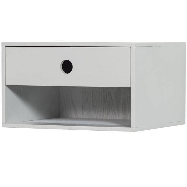 Nancy Hangend Nachtkastje Mist van WOOOD – Luxe comfort op maat van PureWonen. Vraag naar de beste prijs.