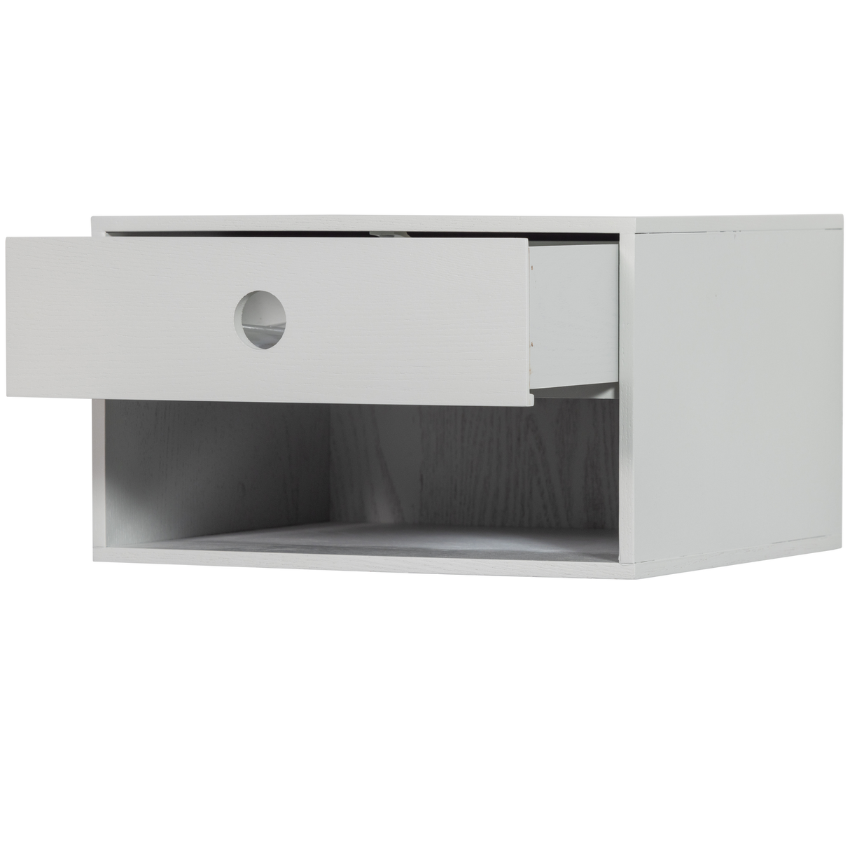 Nancy Hangend Nachtkastje Mist van WOOOD – Luxe comfort op maat van PureWonen. Vraag naar de beste prijs.