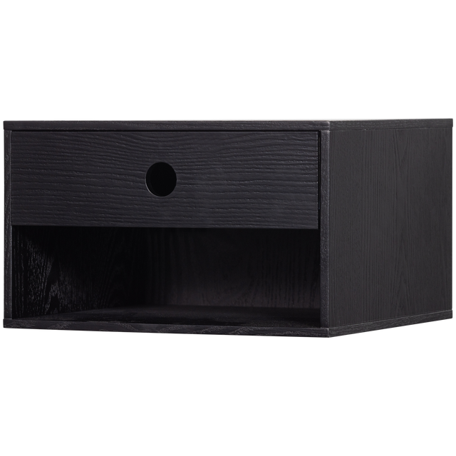 Nancy Hangend Nachtkastje Zwart van WOOOD – Luxe comfort op maat van PureWonen. Vraag naar de beste prijs.