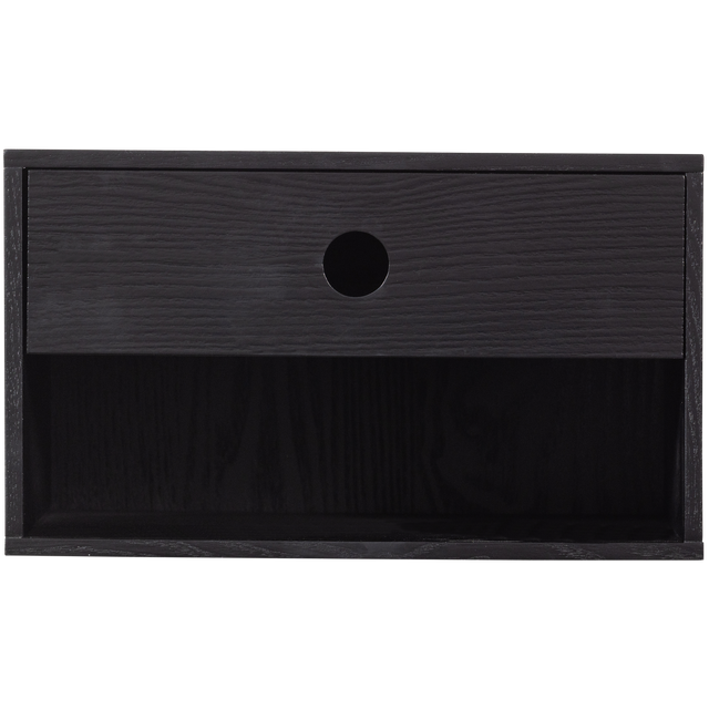 Nancy Hangend Nachtkastje Zwart van WOOOD – Luxe comfort op maat van PureWonen. Vraag naar de beste prijs.