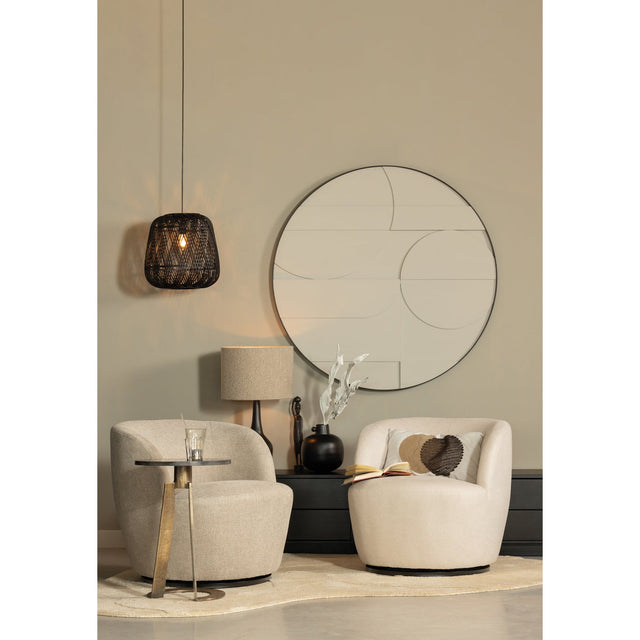 Serra Draaifauteuil Geweven Stof Zand van WOOOD – Luxe comfort op maat van PureWonen. Vraag naar de beste prijs.