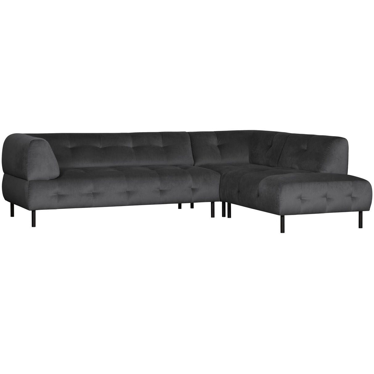 Lloyd Hoekbank Rechts Gewassen Fluweel Cast Iron van WOOOD – Luxe comfort op maat van PureWonen. Vraag naar de beste prijs.