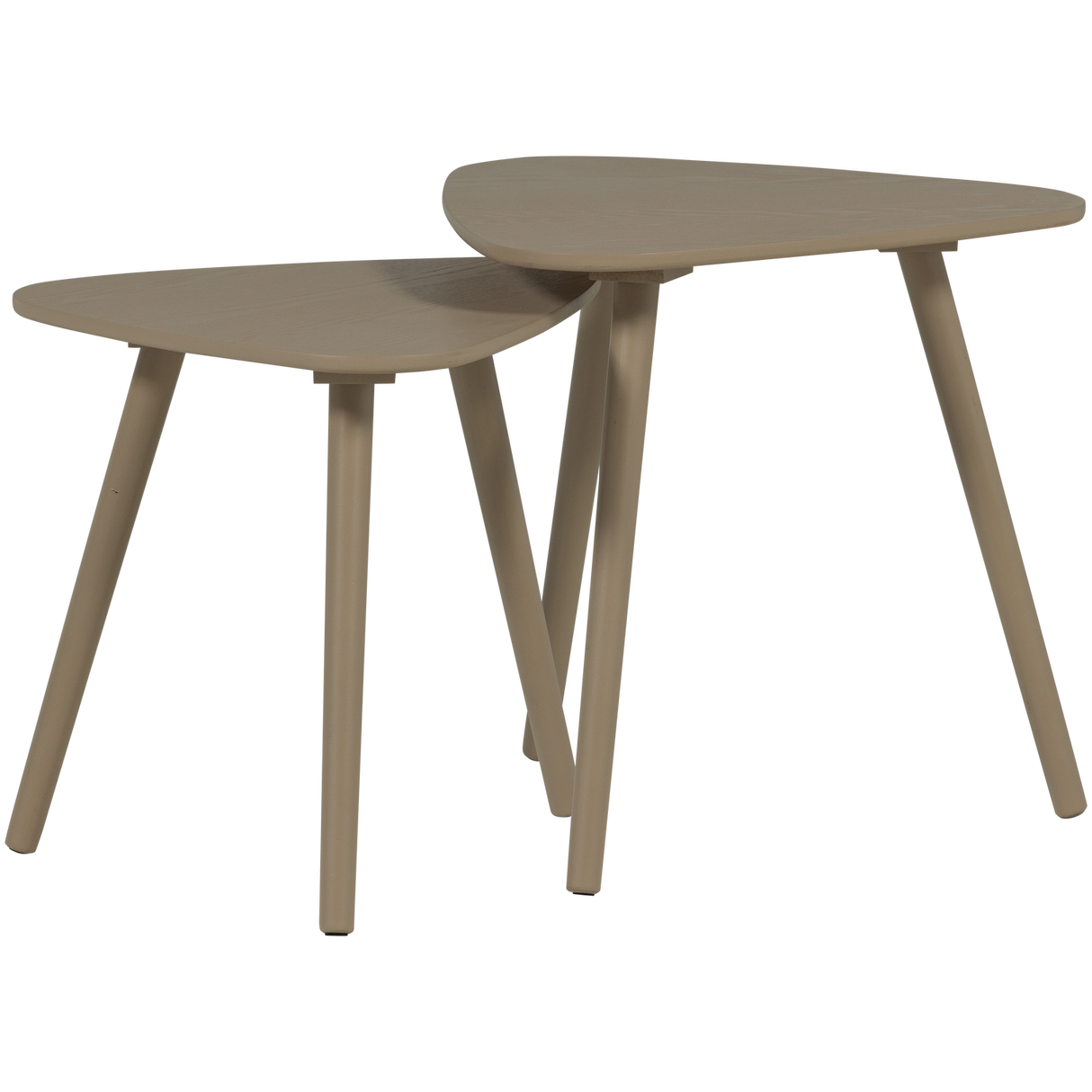 Nila Bijzettafels Hout Zand Set Van 2