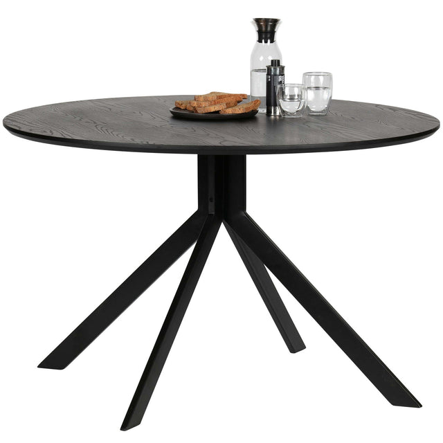Bruno Eettafel Rond Mdf Zwart O120 Cm van WOOOD – Luxe comfort op maat van PureWonen. Vraag naar de beste prijs.