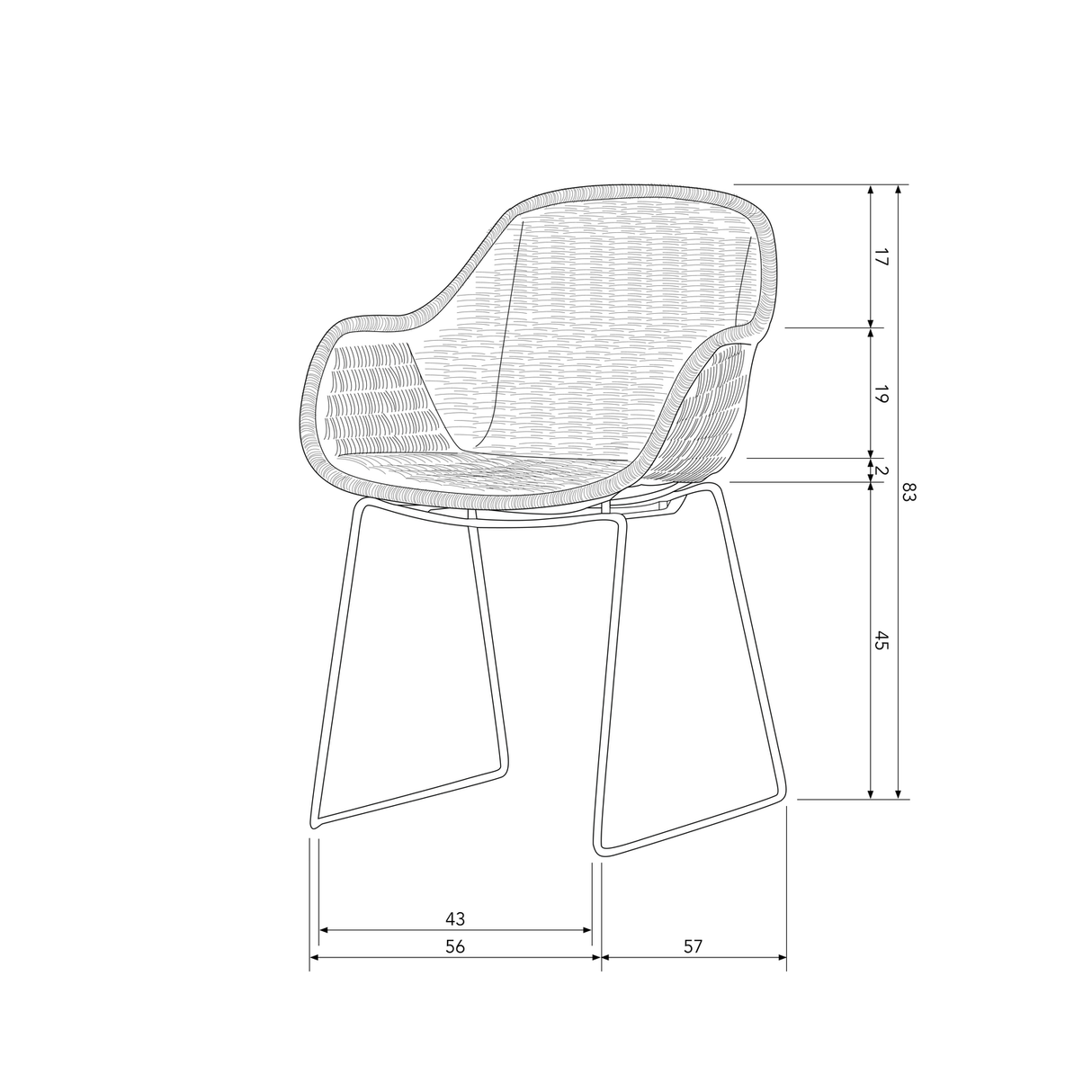 Willow Tuinstoel Naturel van WOOOD – Luxe comfort op maat van PureWonen. Vraag naar de beste prijs.
