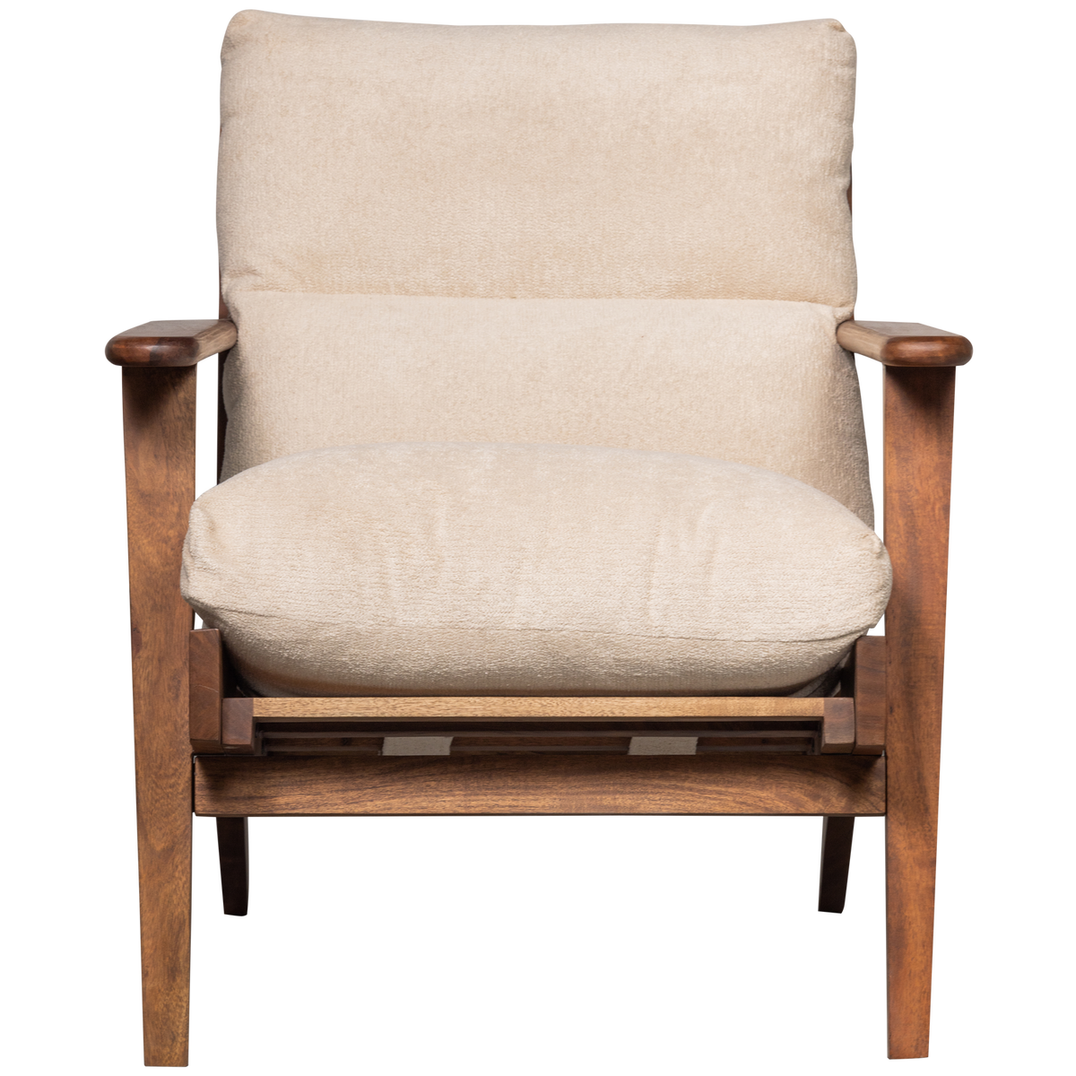Houston Fauteuil Boucle/Hout Naturel