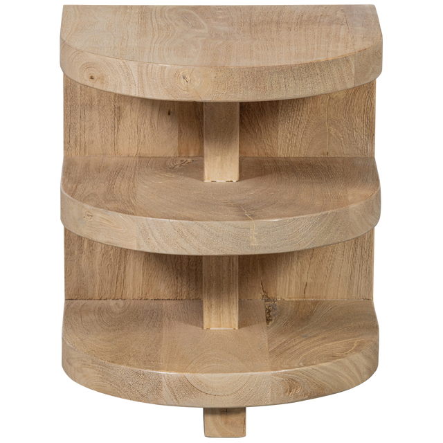 Darren Halfronde Bijzettafel Mango Hout Naturel van WOOOD – Luxe comfort op maat van PureWonen. Vraag naar de beste prijs.