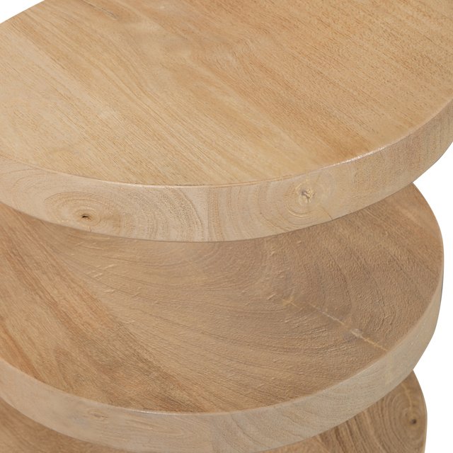 Darren Halfronde Bijzettafel Mango Hout Naturel van WOOOD – Luxe comfort op maat van PureWonen. Vraag naar de beste prijs.