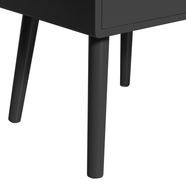 Ozzy Nachtkastje Hout Zwart van WOOOD – Luxe comfort op maat van PureWonen. Vraag naar de beste prijs.