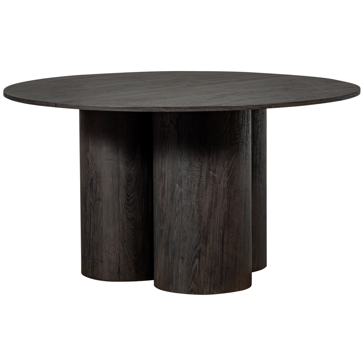 Oona Eettafel Rond Met 3 Poot Mdf Donkerbruin O140 Cm van WOOOD – Luxe comfort op maat van PureWonen. Vraag naar de beste prijs.