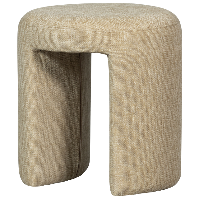 Charlie Gestoffeerde Kruk Naturel van WOOOD – Luxe comfort op maat van PureWonen. Vraag naar de beste prijs.